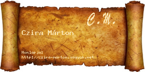 Czira Márton névjegykártya