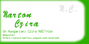 marton czira business card